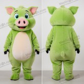 Roztomilá prasečí maskota v limetkové zelené - Setí - MASTICOT_25131 - Masticot.com