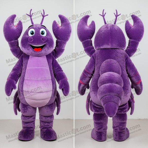 Violet velvety lobster mascot - Masticot.com