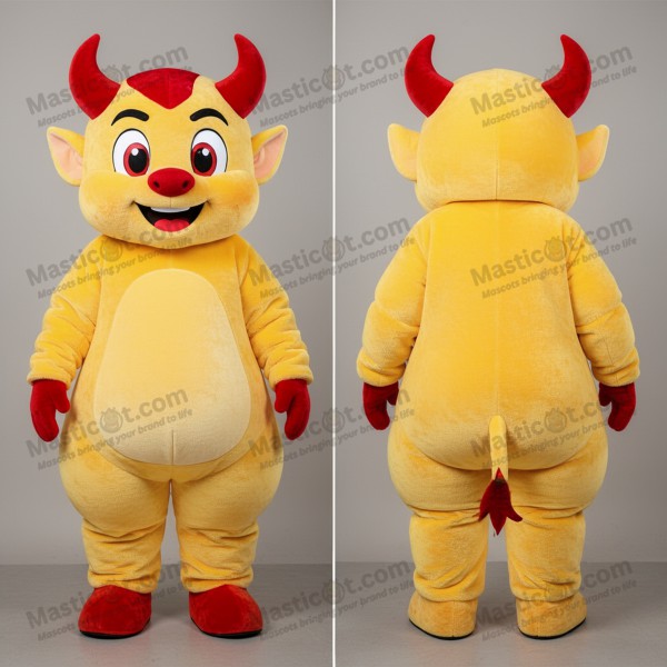 Crimson plush devil mascot - Masticot.com