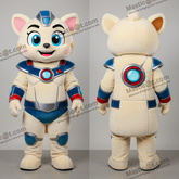Creme slanke scherpschutter mascotte - Sluipschutter - MASTICOT_25631 - Masticot.com