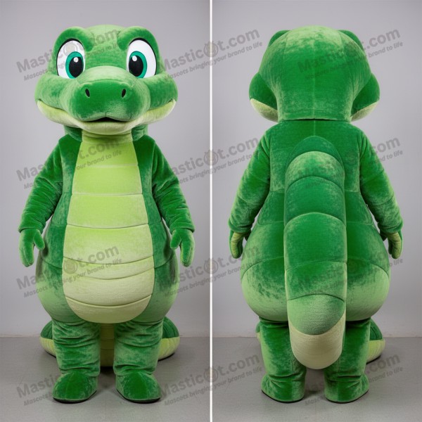 Disfraz de mascota titanoboa verde esmeralda de hombros