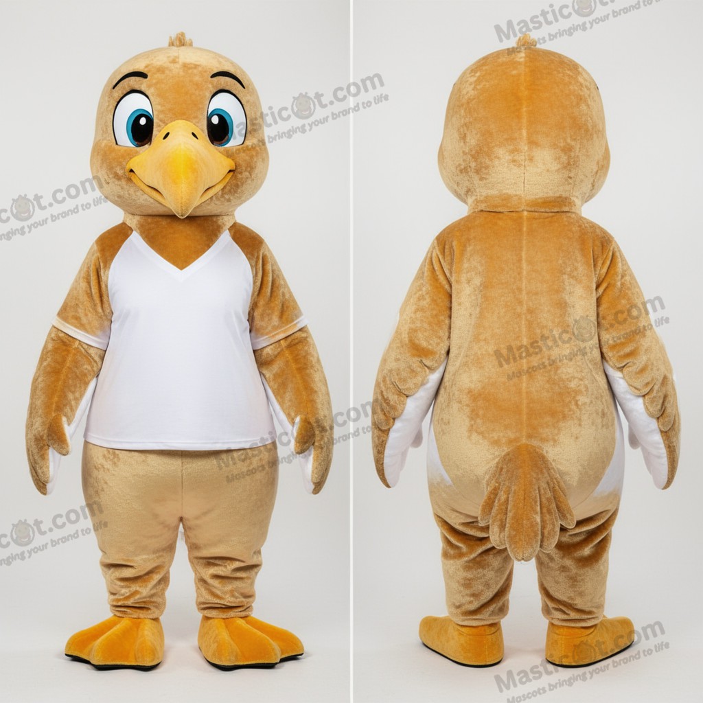 Gyllene plyschalbatrossmaskot - Albatross - MASTICOT_25652 - Masticot.com
