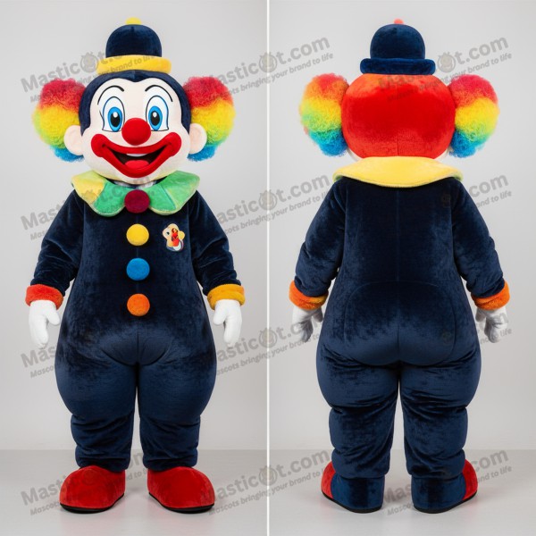 Navy teal playful clown mascot - Masticot.com