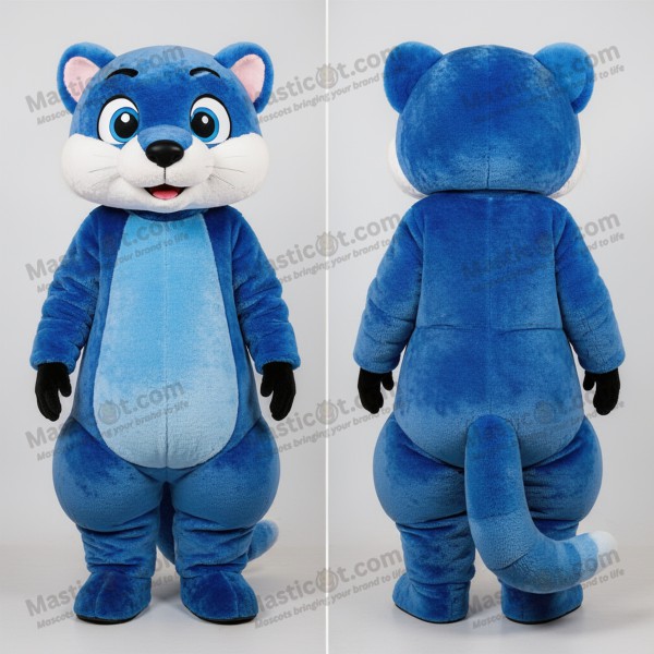 Mascotă fericită albastru azuriu - Masticot.com