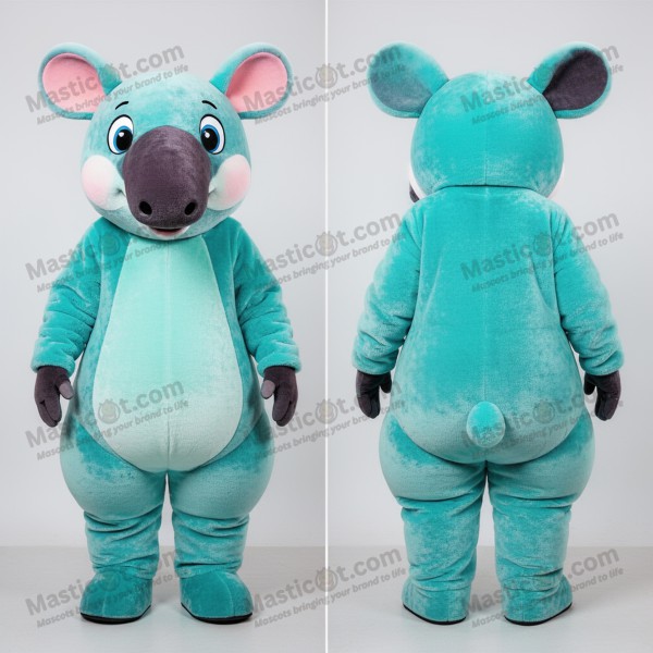 Turquoise tinted playful tapir mascot - Masticot.com