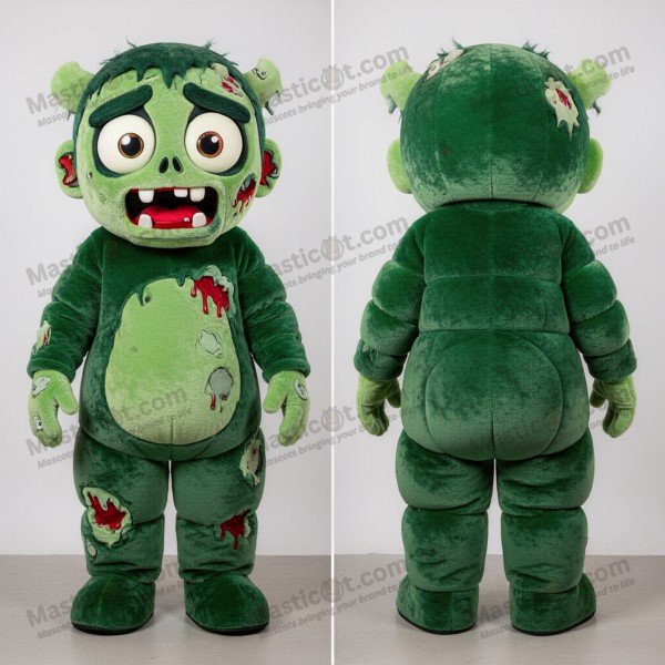 Forest green cuddly zombie mascot - Masticot.com