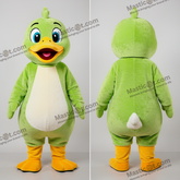 Limoengroene Cartoon Ganzenmascotte - Gans - MASTICOT_25906 - Masticot.com