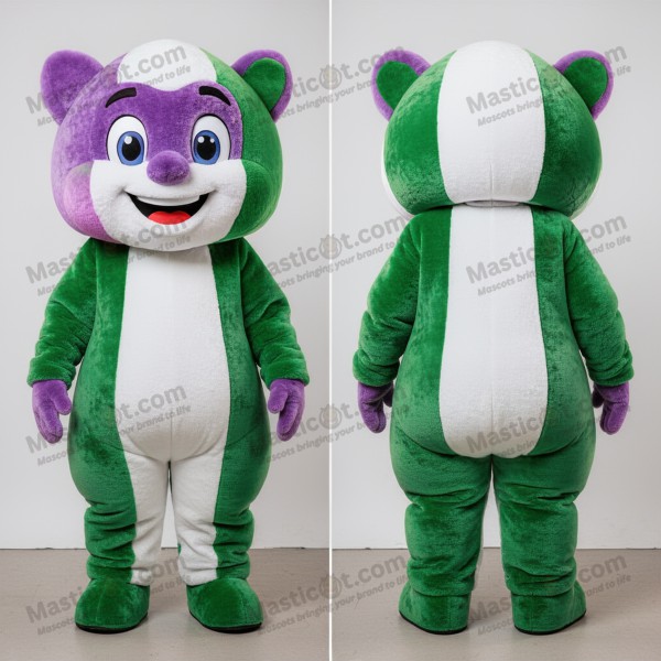 Emerald green broad shouldered irish flag mascot -