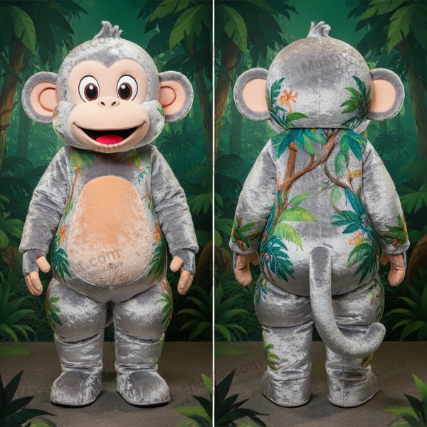 Silver sleek monkey mascot - Masticot.com