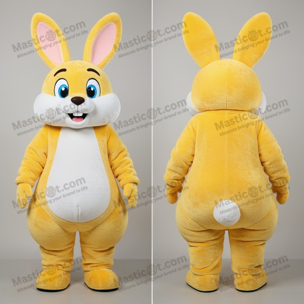 Yellow sunny wild rabbit mascot - Masticot.com