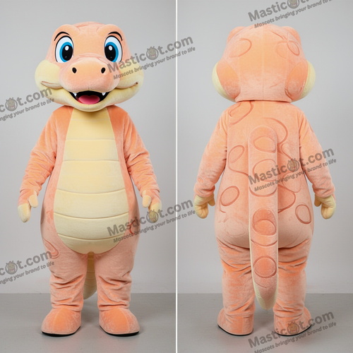 Maskot hada zkroucená v barvě broskve - Python - MASTICOT_26101 - Masticot.com