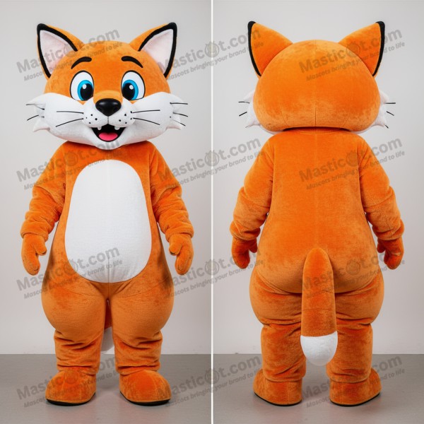 Rust orange expressive bobcat mascot - Masticot.com