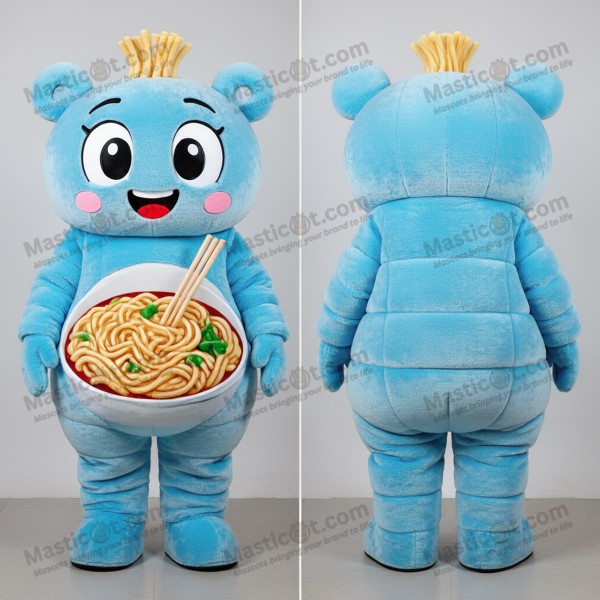 Ramen mascotte kostuum in hemelsblauw - Masticot.com