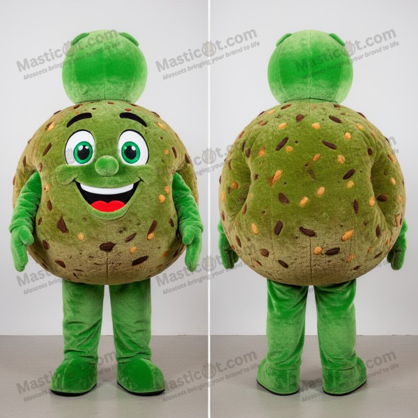 Vibrant green round falafel mascot - Masticot.com