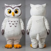 White fluffy owl mascot - Owl - MASTICOT_230 - Masticot.com