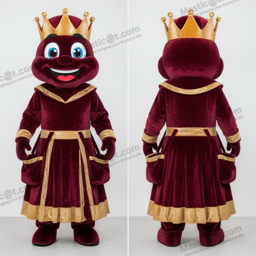 Karmínový královský maskot - Král - MASTICOT_26434 - Masticot.com