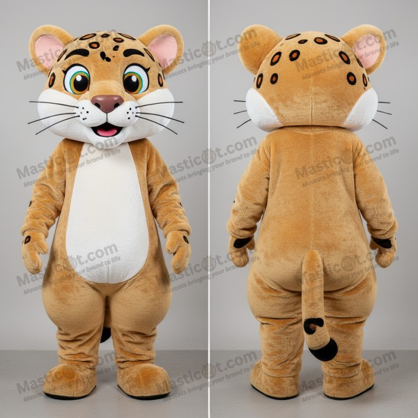 Tan velvety jaguarundi mascot - Masticot.com