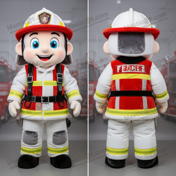 Rudý hrdinný hasičský maskot - Masticot.com