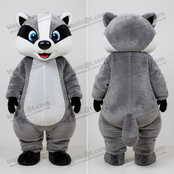 Maskot veverky v barvě antracitové šedé - Masticot.com