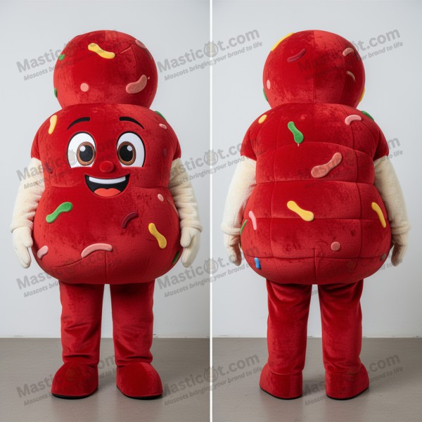 Crimson Velvety Meatballs Mascot - Masticot.com