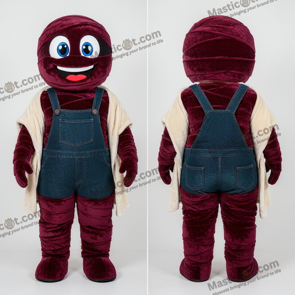 Maroon-padde mumiemaskot - Mamma - MASTICOT_26609 - Masticot.com