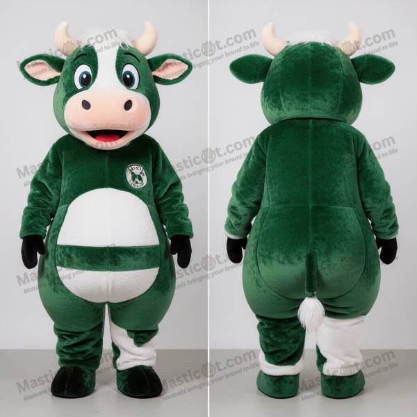 Mascotă vacă Guernsey verde catifelat - Masticot.com