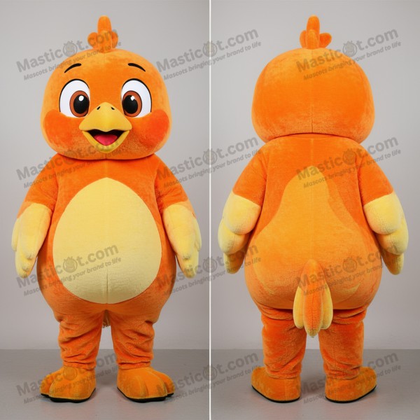 Costum Mascotă Papagal Canar Velurată Aurie, Desen Animat -