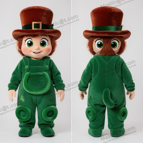 Rust Fluweel Leprechaun Hoed Mascotte - Kabouterhoed - MASTICOT_26867 - Masticot.com