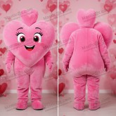 Blød lyserød hjerte-maskot - Masticot.com