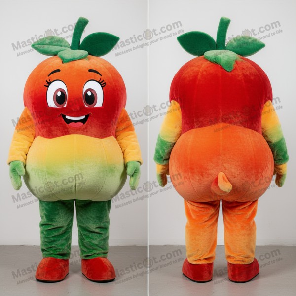 Rust orange ball gown attorney mascot - Masticot.com