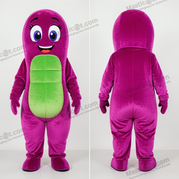 Fantasia de feijão verde com ombros largos em magenta e verde - Feijão Verde - MASTICOT_27002 - Masticot.com