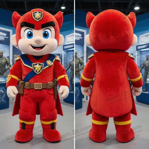 Crimson brave para commando mascot - Masticot.com