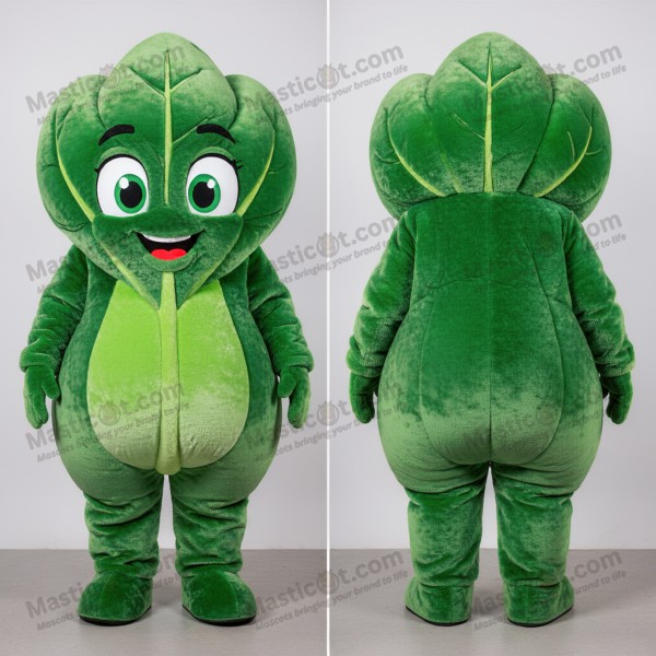 Sølv rund spinat-maskot - Masticot.com