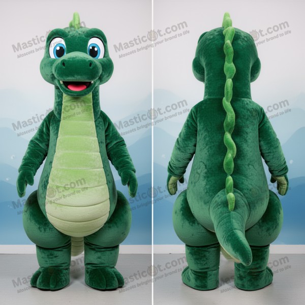 Skogsgrønn slangemonster-maskot for Loch Ness - Loch