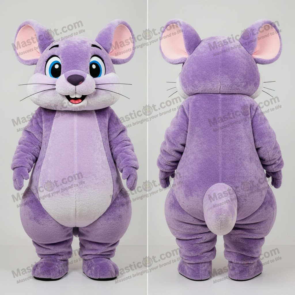 Lavender fluffy chinchilla mascot - Chinchilla - MASTICOT_2706 - Masticot.com