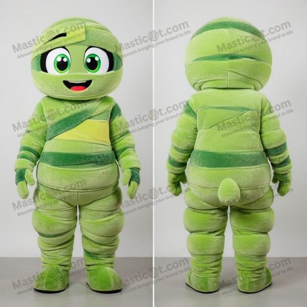 Lime green cuddly mummy mascot - Masticot.com
