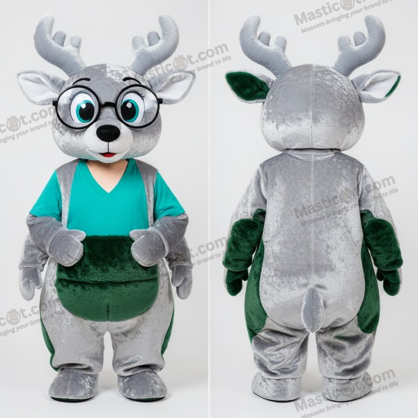 Silvertecknad Rådjursmomentum Maskot - Momentum - MASTICOT_27497 - Masticot.com
