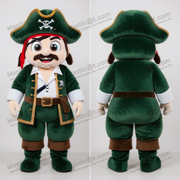 Forest green swashbuckling pirate mascot - Masticot.com