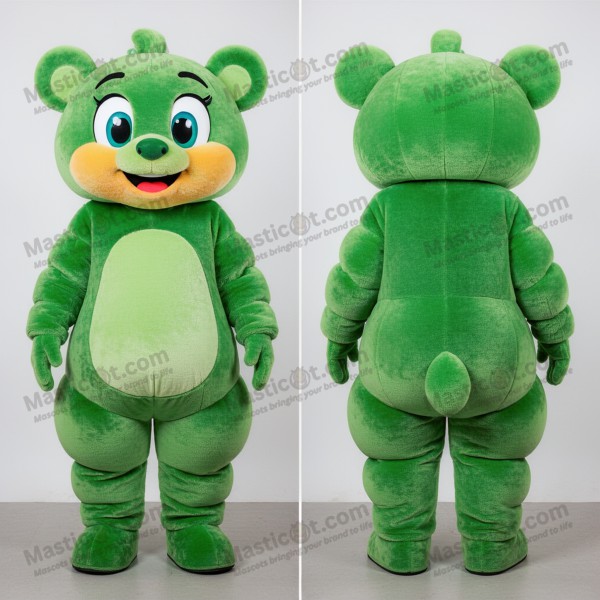 Velvety green stylized chief mascot - Masticot.com