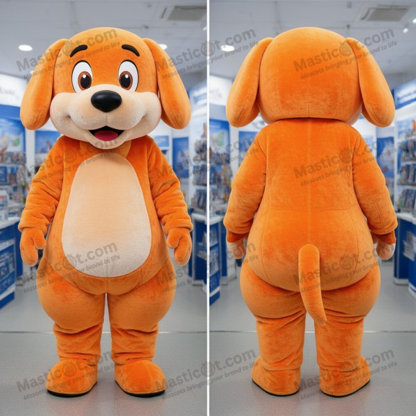 Rust orange playful dog mascot - Masticot.com