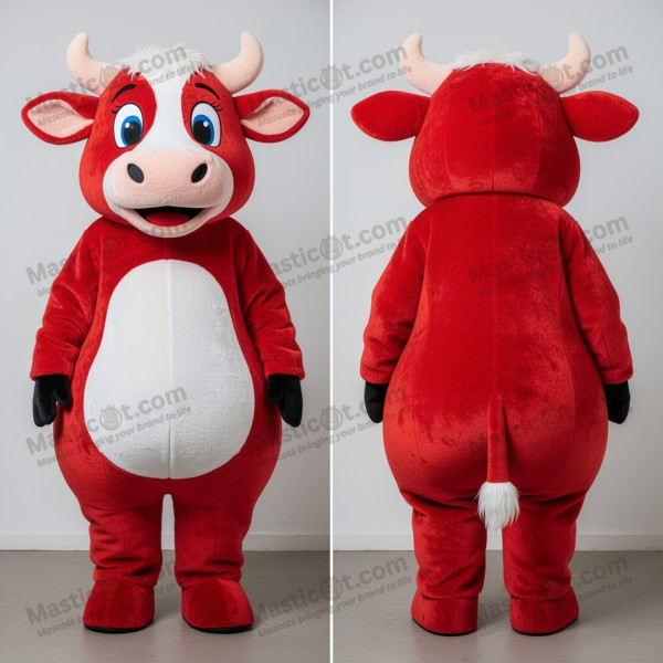 Mascota de Vaca Guernsey de Terciopelo Carmesí -