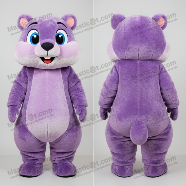 Lavender soft marmot mascot - Masticot.com