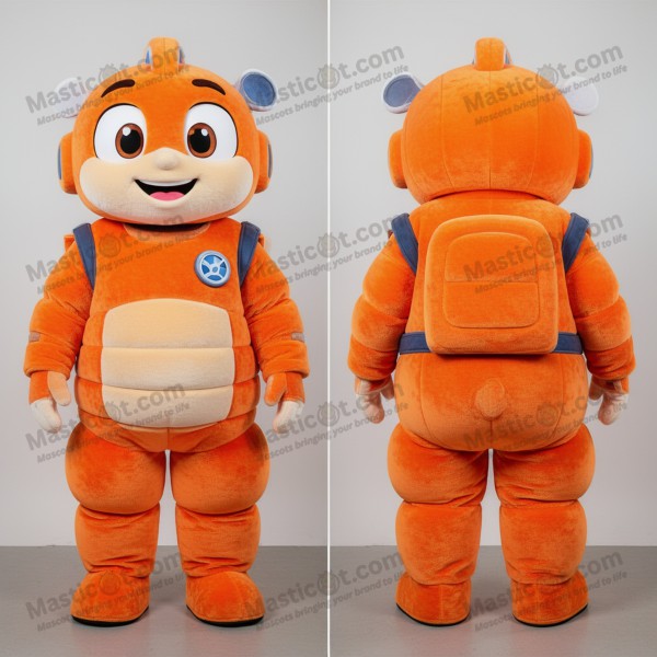 Mascot Marin Recon cu Umeri Lati în Portocaliu Ruginie -