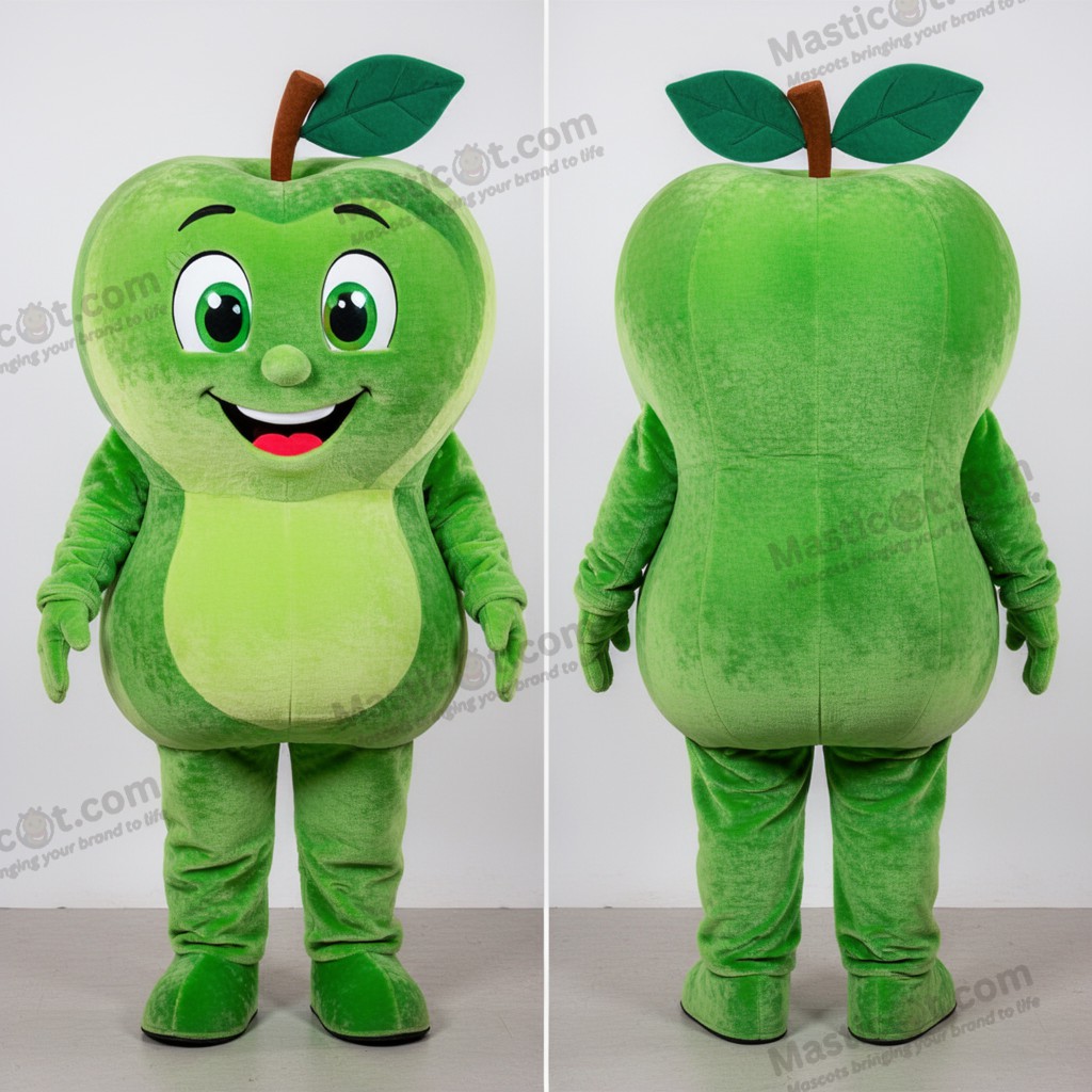Mascote de Maçã Verde Cartunesca Lush - Maçã - MASTICOT_28129 - Masticot.com