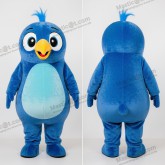 Mascote de Kiwi Aveludado Azul - Kiwi - MASTICOT_28257 - Masticot.com