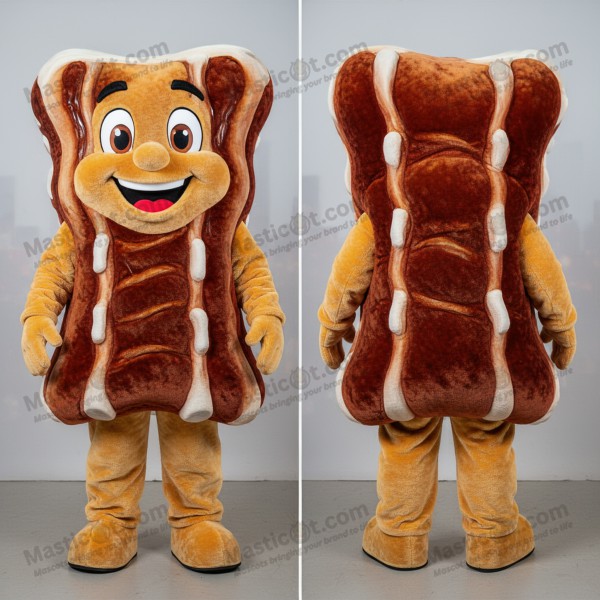 Tan mahogany bbq ribs mascot - Masticot.com