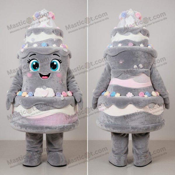 Fløjlsblød bryllupskage maskot - Masticot.com