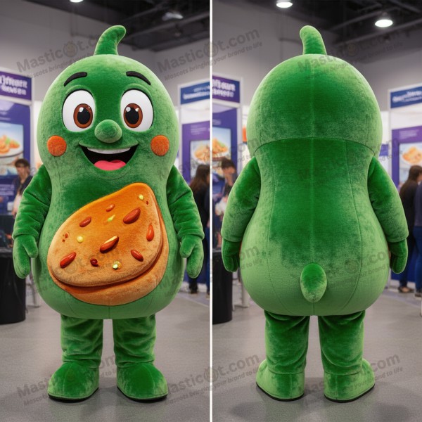 Forest green velvety butter chicken mascot - Masticot.com