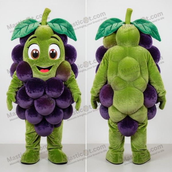 Deep green plump grape mascot - Masticot.com