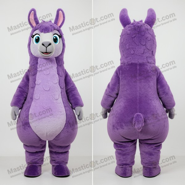 Costum de llamă mov catifelat cu umeri largi - Masticot.com